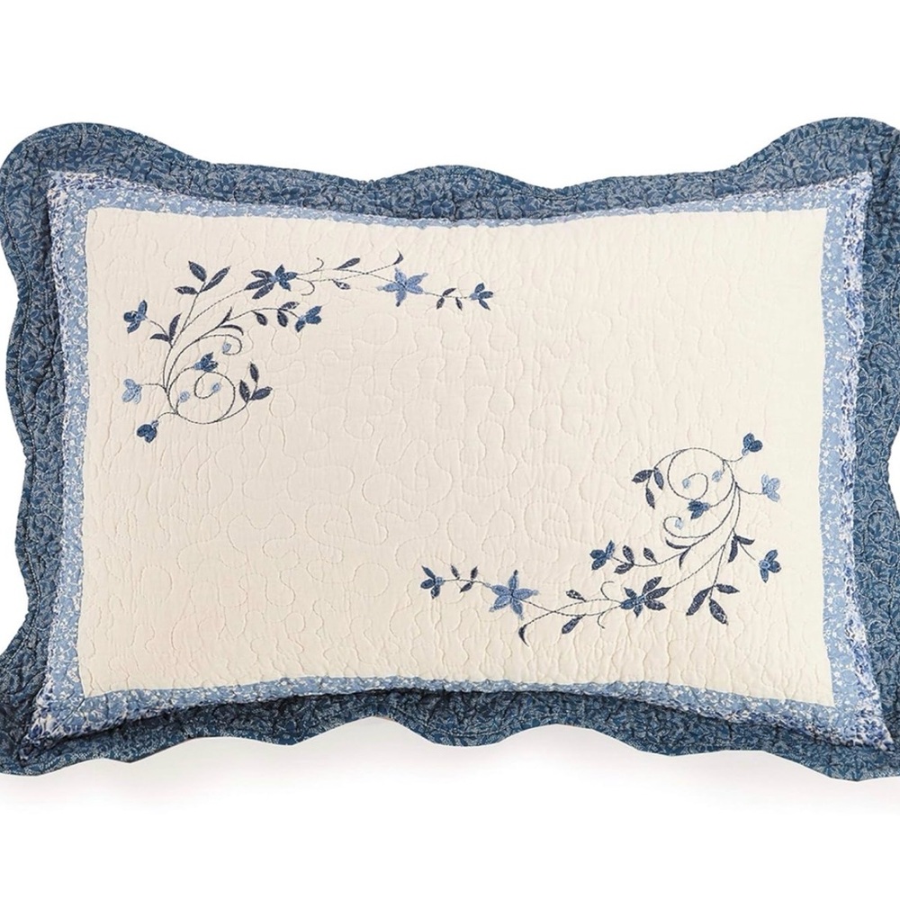 Modern Heirloom King Embroidered Pillow Shams